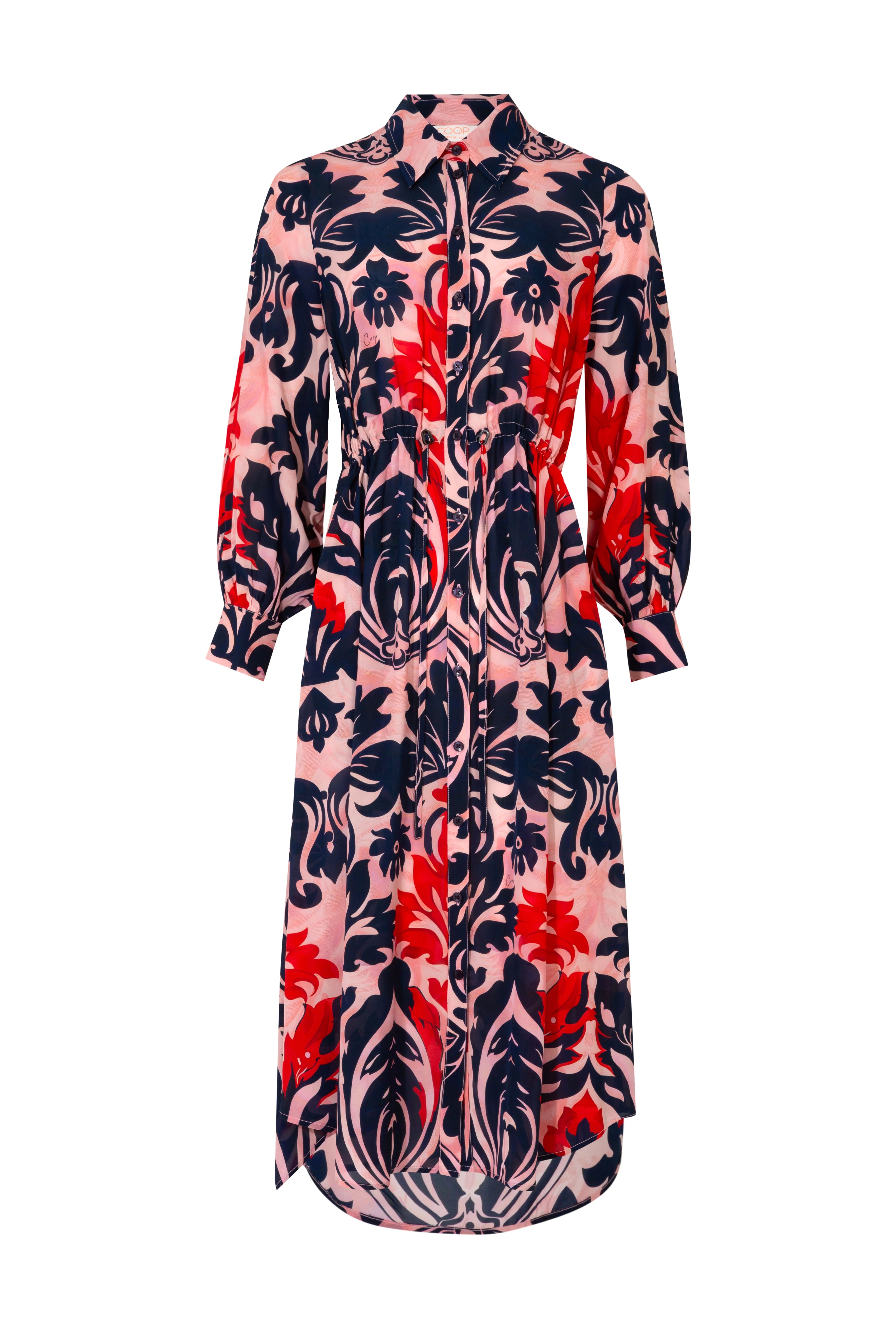COOP - DRAW ME NEAR DRESS - PINK & NAVY