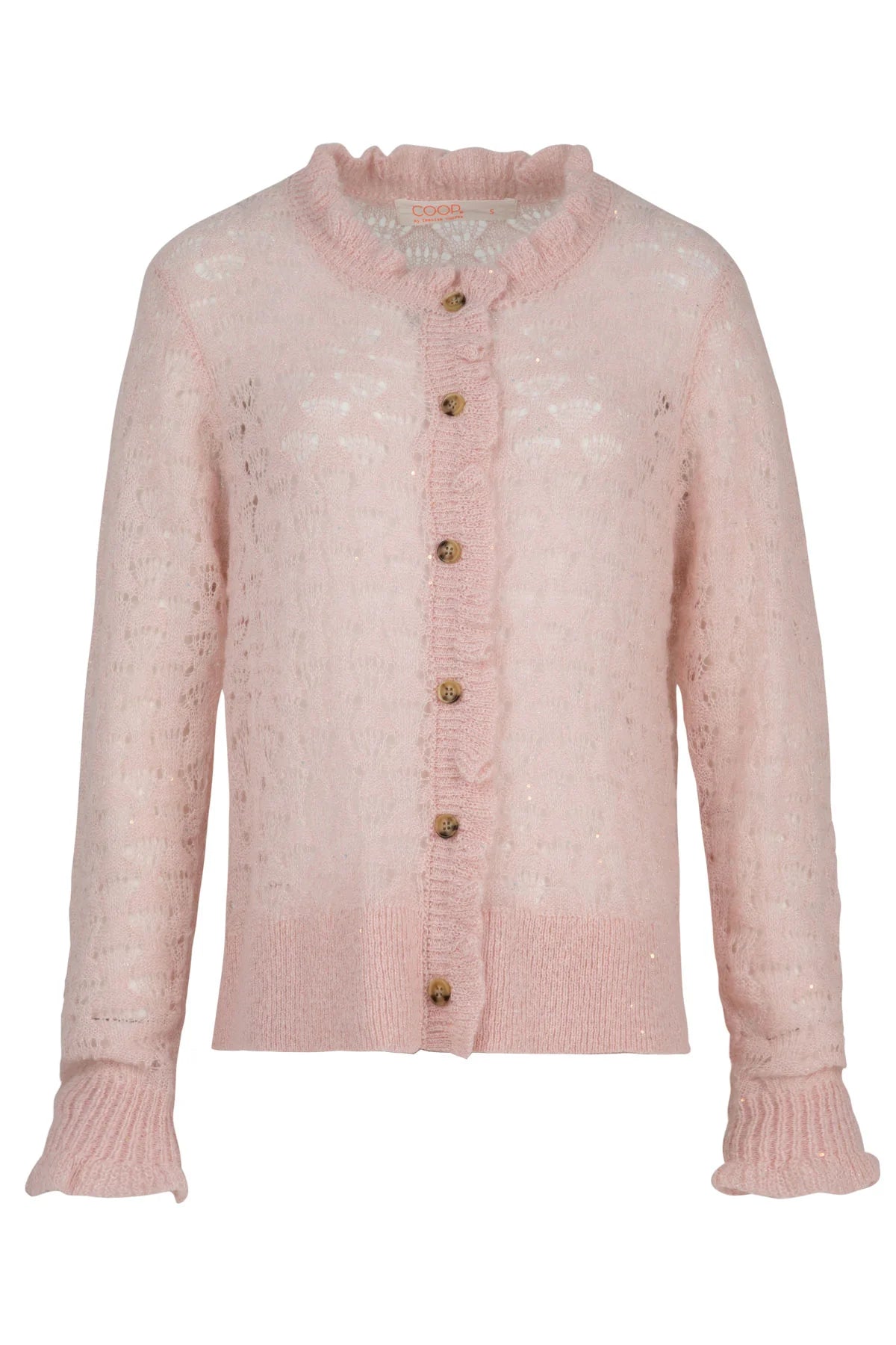 COOP - RUFFLE UP CARDIGAN - PINK