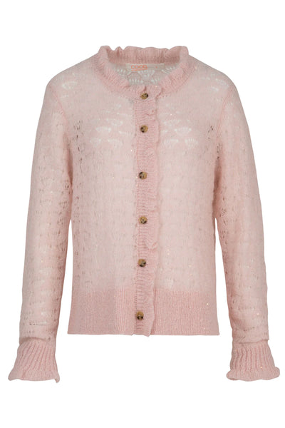COOP - RUFFLE UP CARDIGAN - PINK