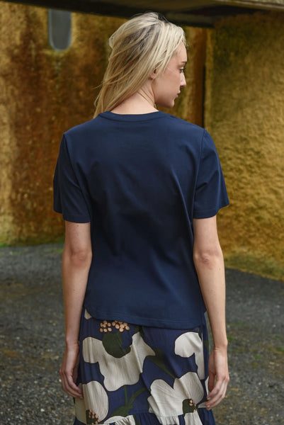 COOP - PETAL POP T-SHIRT - NAVY