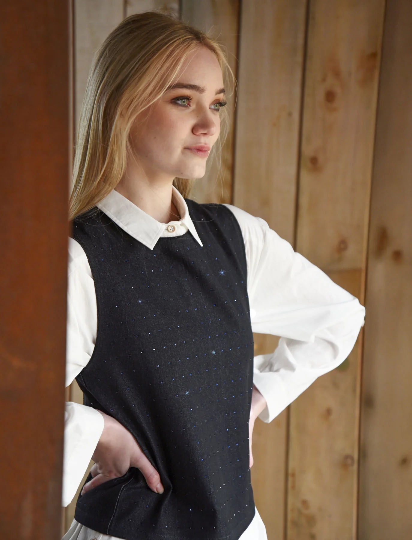 CURATE - STAY OUT ALL BRIGHT TOP - BLACK