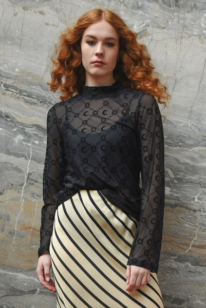 CURATE - DON'T GET MESHY TOP - BLACK