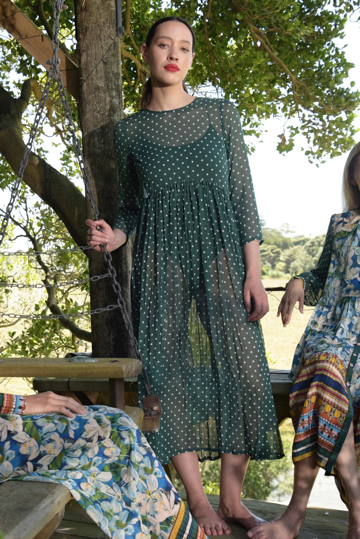 4.Curate By Trelise Cooper - GAME CHANGER DRESS - GREEN SPOT