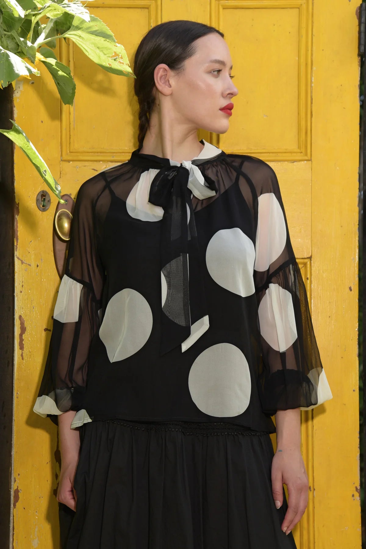 7.Curate By Trelise Cooper - KEEP YOUR COOL BLOUSE - BLACK SPOT