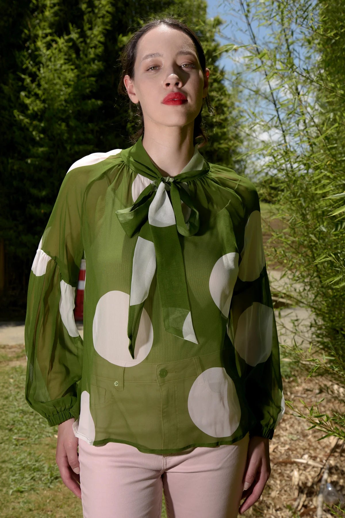 8.Curate By Trelise Cooper - KEEP YOUR COOL BLOUSE - GREEN SPOT