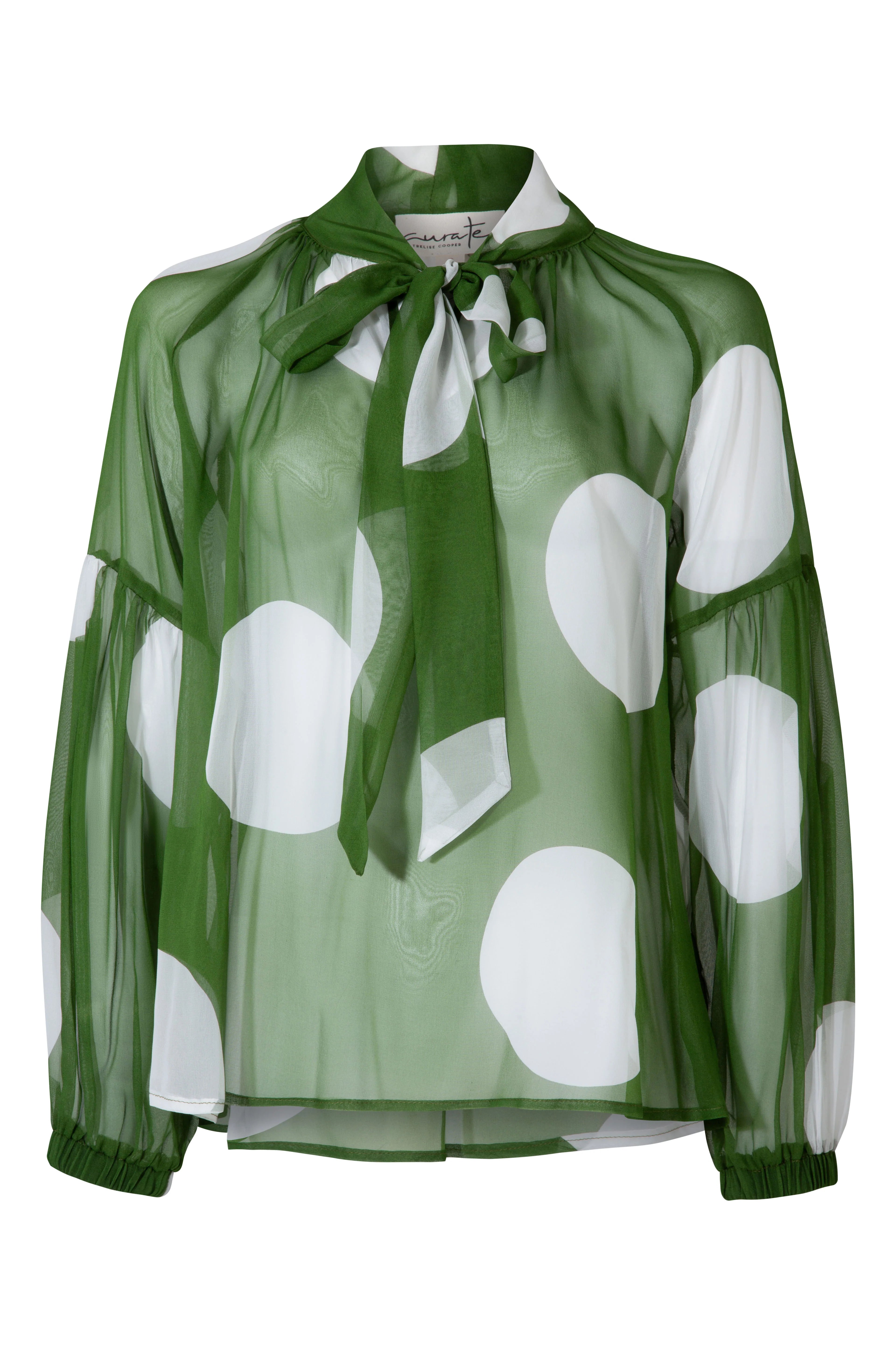 8.Curate By Trelise Cooper - KEEP YOUR COOL BLOUSE - GREEN SPOT