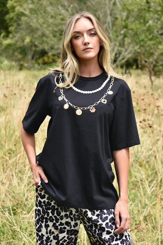 CURATE - CHARM SCHOOL T-SHIRT - BLACK
