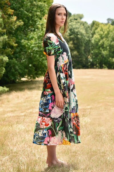 CURATE - DREAMING OF SPRING DRESS  - BLACK FLORAL