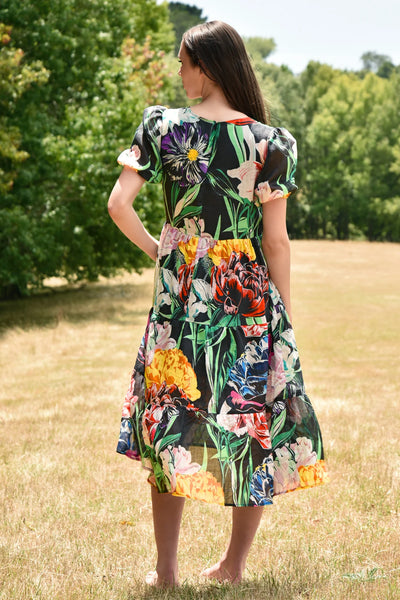 CURATE - DREAMING OF SPRING DRESS  - BLACK FLORAL