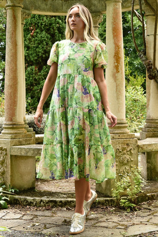 CURATE - DREAMING OF SPRING DRESS  - GREEN FLORAL