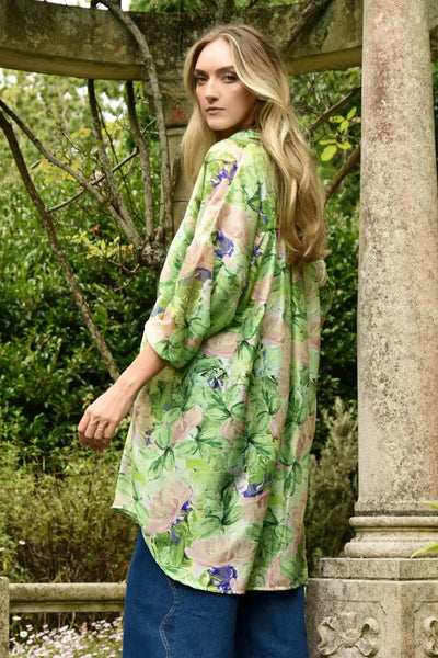 CURATE - SOMETHING BORROWED SHIRT - GREEN FLORAL
