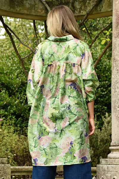 CURATE - SOMETHING BORROWED SHIRT - GREEN FLORAL