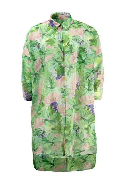 CURATE - SOMETHING BORROWED SHIRT - GREEN FLORAL