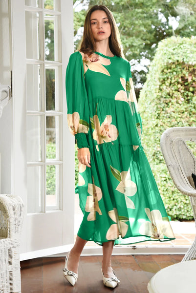 CURATE - DREAMING OF SPRING DRESS - GREEN ORCHID
