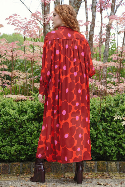 CURATE - NIGHT BY NIGHT DRESS - PINK/RED