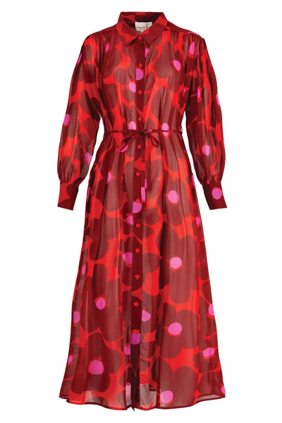 CURATE - NIGHT BY NIGHT DRESS - PINK/RED