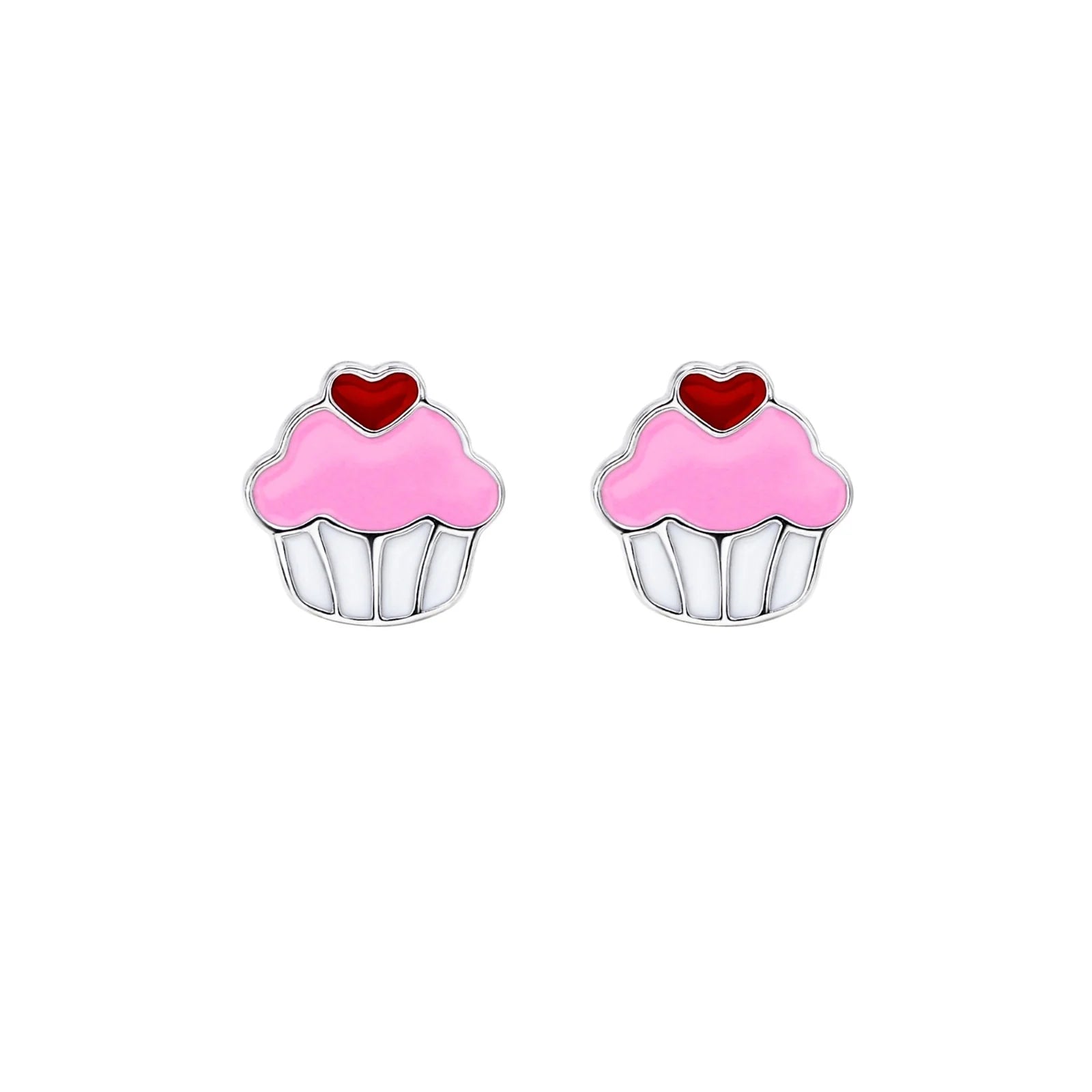 Silver Linings Collective Original Design KIDS - CUPCAKE ENAMEL STUDS