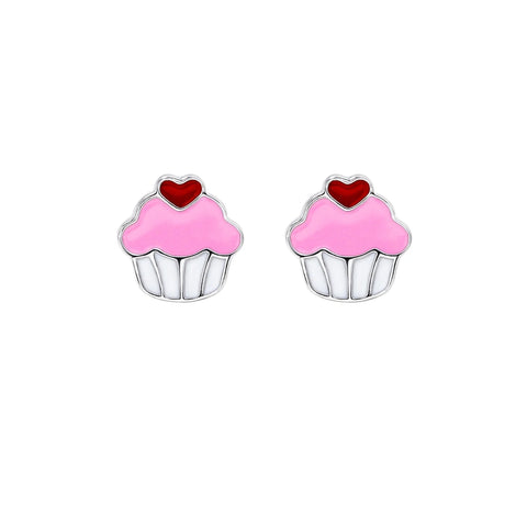 Silver Linings Collective Original Design KIDS - CUPCAKE ENAMEL STUDS