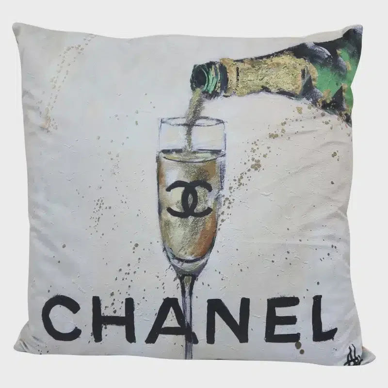 Le Forge - ART CUSHION - VELVET CHANEL - CHAMPAGNE