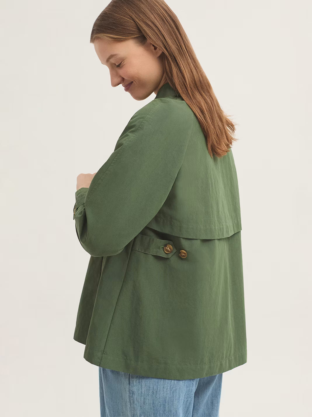 NICE THINGS - COTTON TRENCH JACKET - GREEN