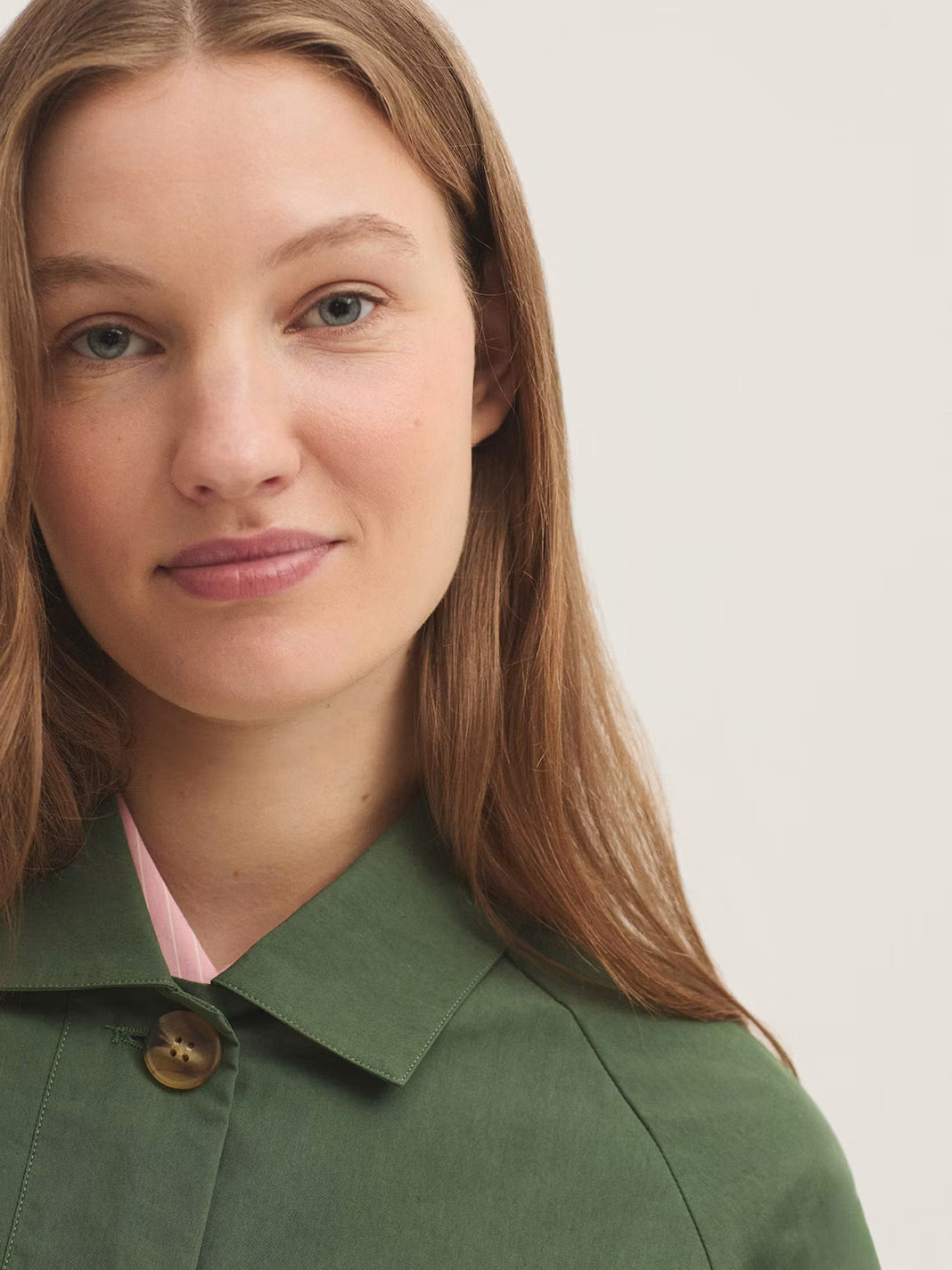 NICE THINGS - COTTON TRENCH JACKET - GREEN