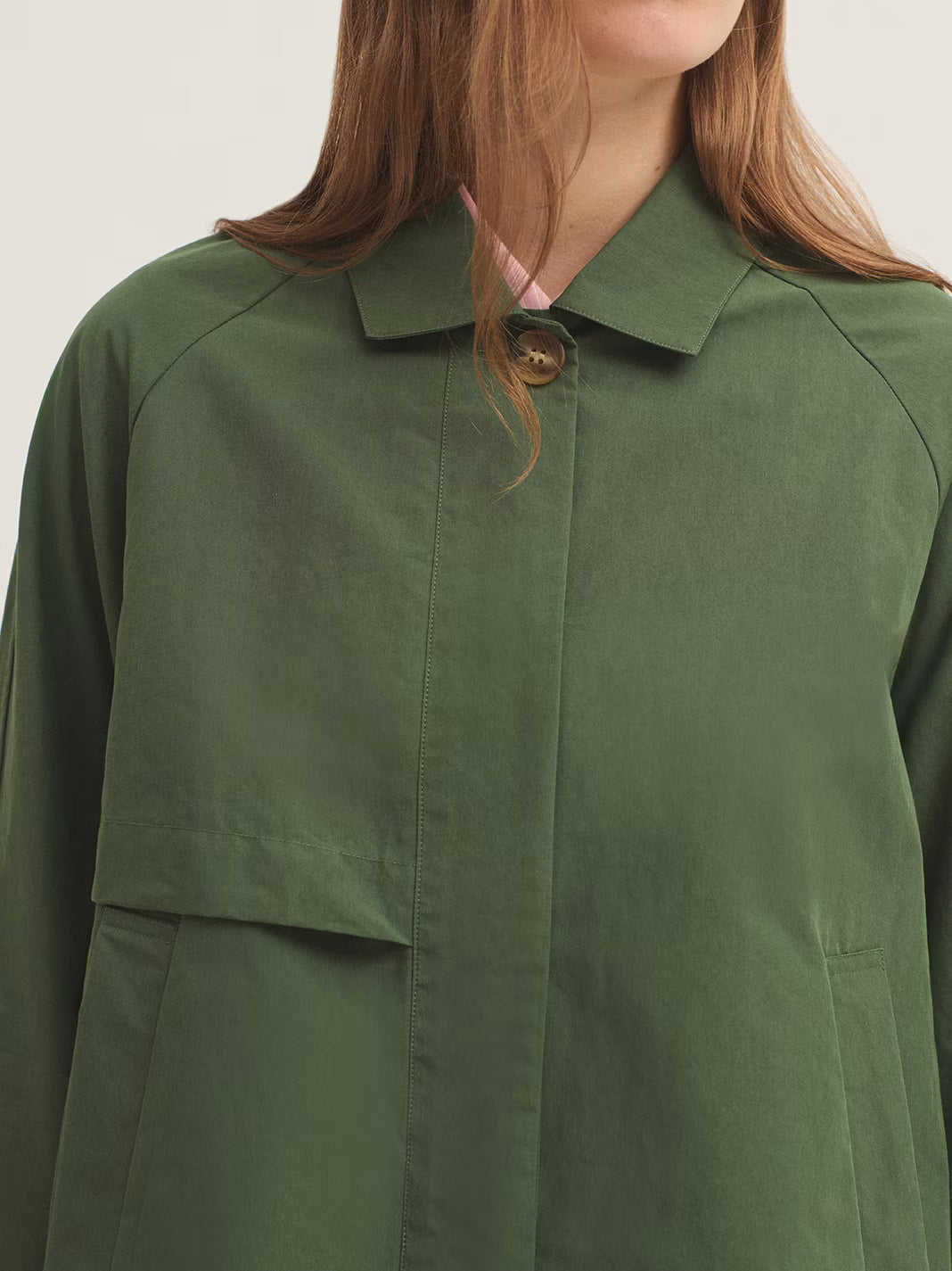NICE THINGS - COTTON TRENCH JACKET - GREEN