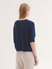 NICE THINGS - RELAXED CARDIGAN w V NECK - BLUE