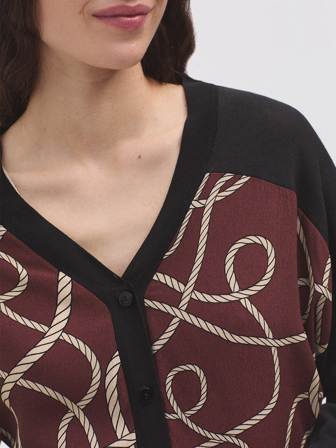 NICE THINGS PALOMA S - ANCHOR ROPES DRESS - CHESTNUT