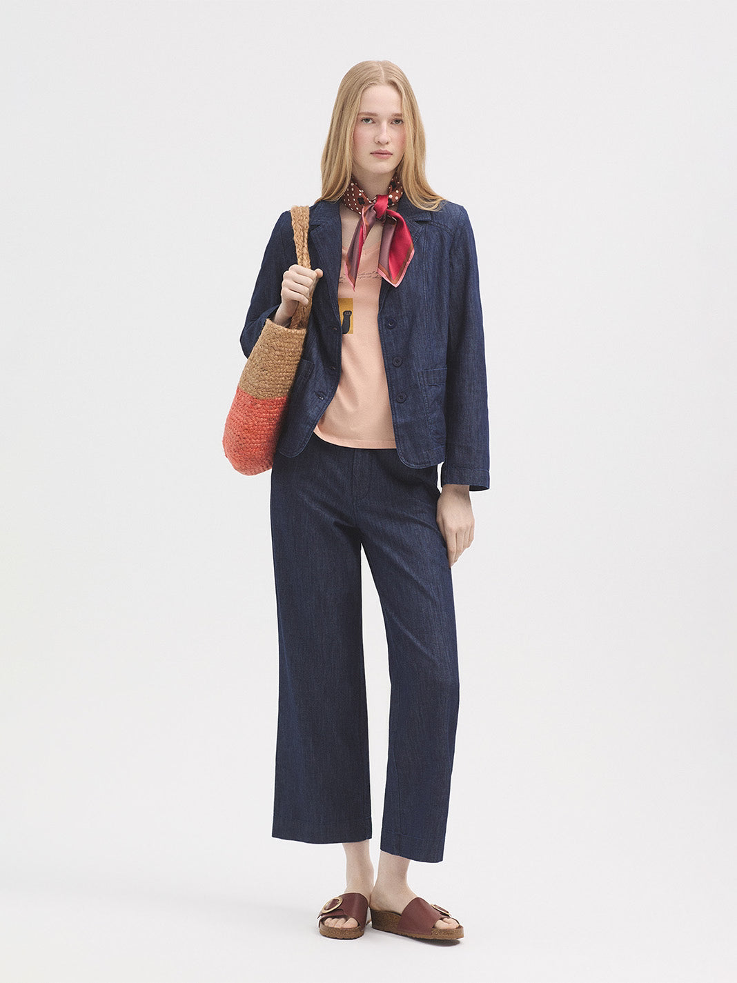 NICE THINGS PALOMA S - LAPEL DENIM BLAZER - DENIM