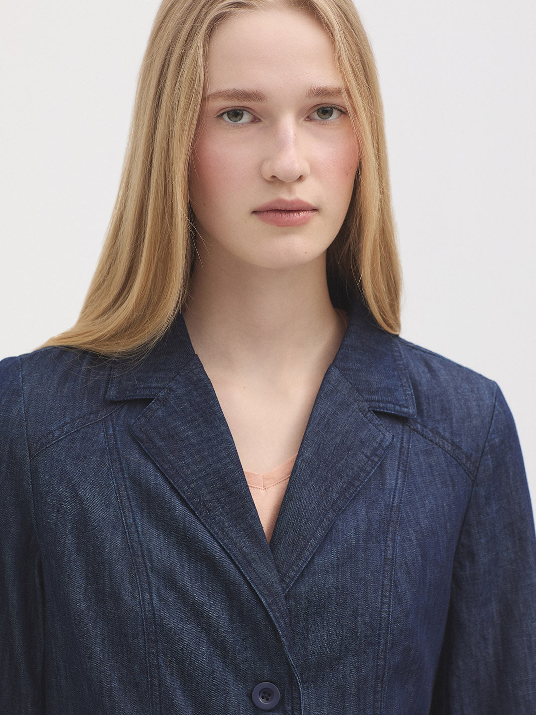 NICE THINGS PALOMA S - LAPEL DENIM BLAZER - DENIM