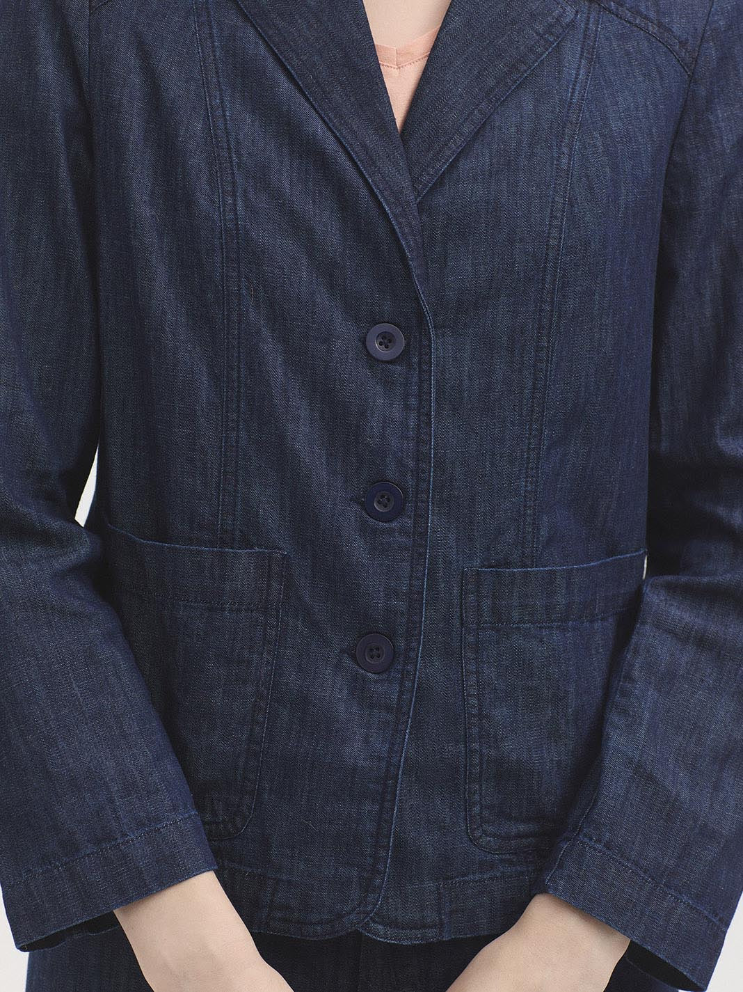 NICE THINGS PALOMA S - LAPEL DENIM BLAZER - DENIM