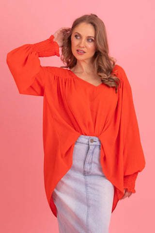 AUGUSTINE - CHARLOTTE BLOUSE - ORANGE