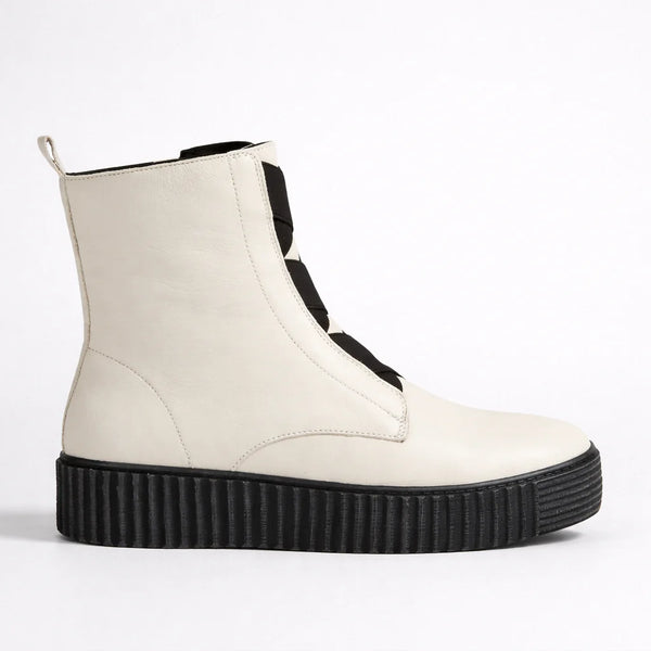 ALFIE & EVIE - DATE - ANKLE BOOTS - STONE LEATHER