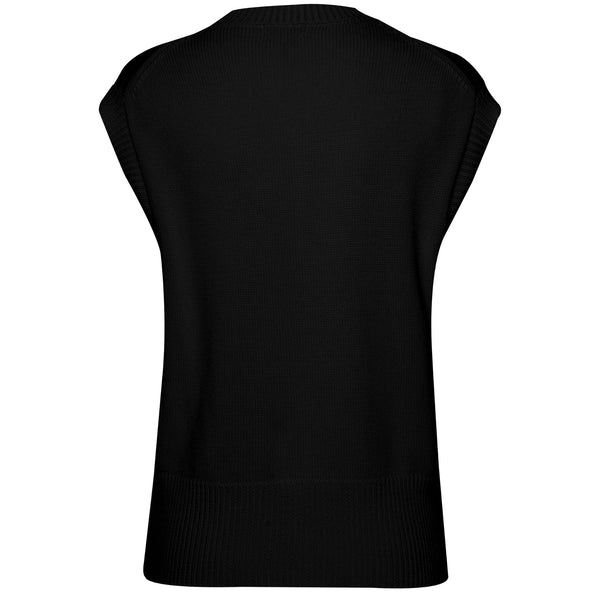 MOKE - CHLOE WOMEN'S KNIT VEST - BLACK