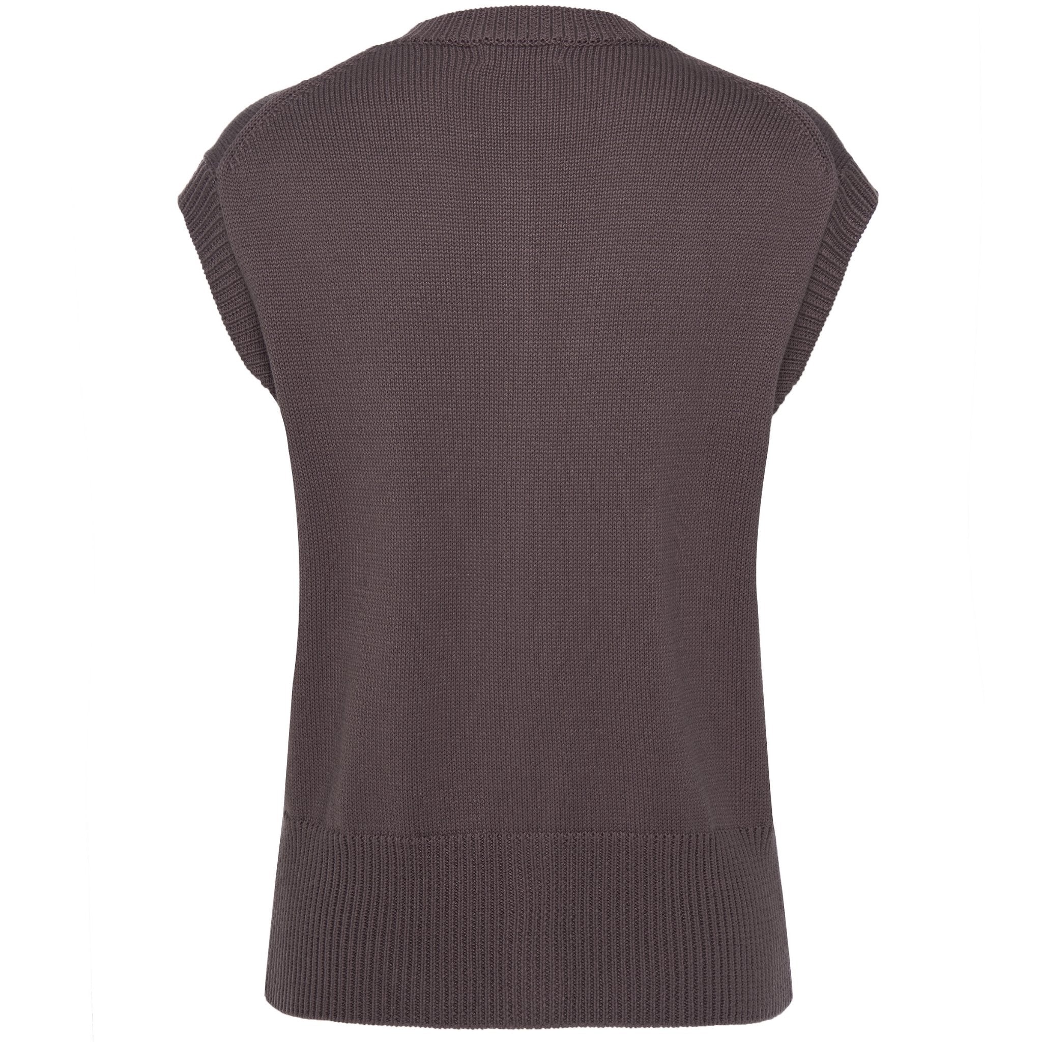 MOKE - CHLOE WOMEN'S KNIT VEST - COCOA POWDER
