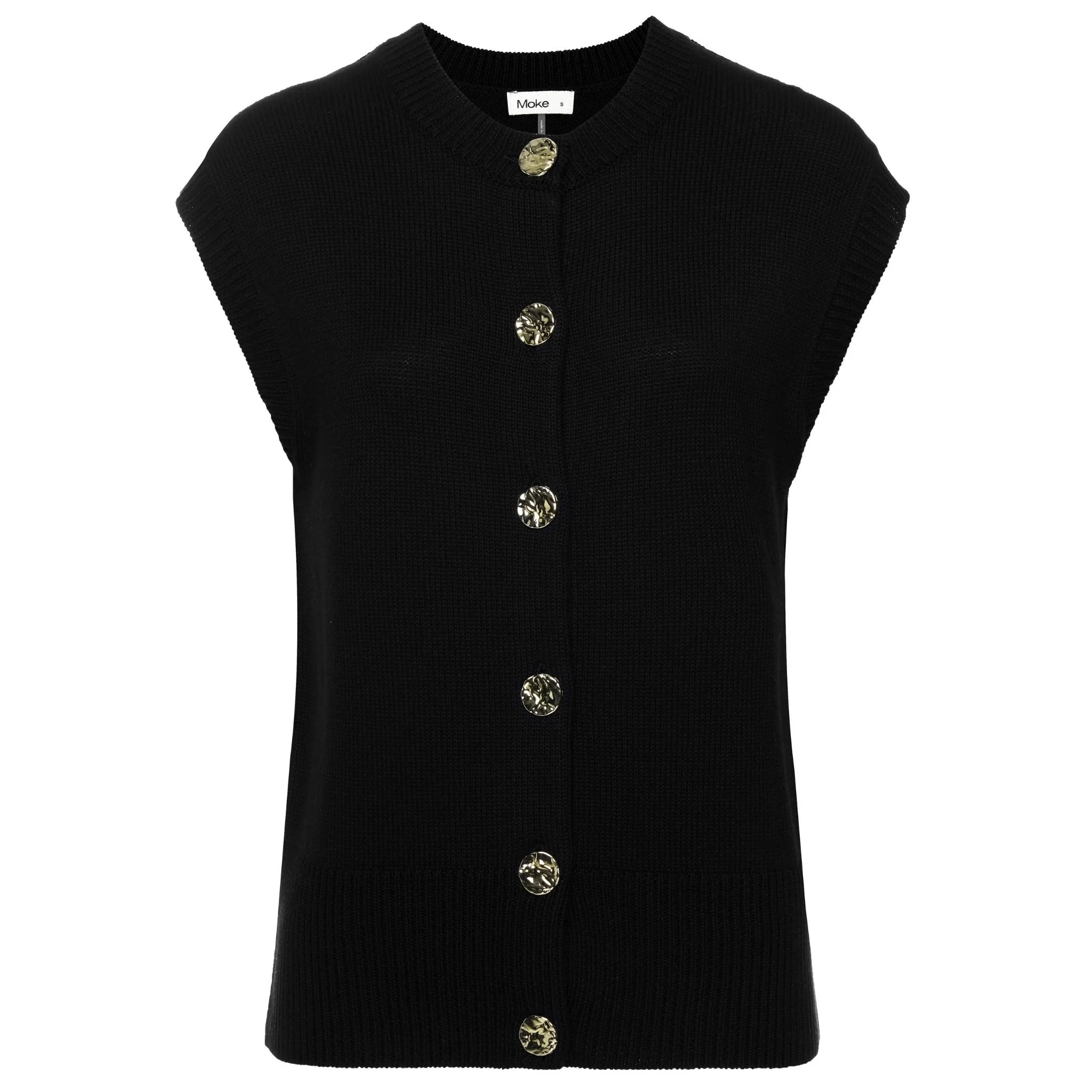 MOKE - CHLOE WOMEN'S KNIT VEST - BLACK
