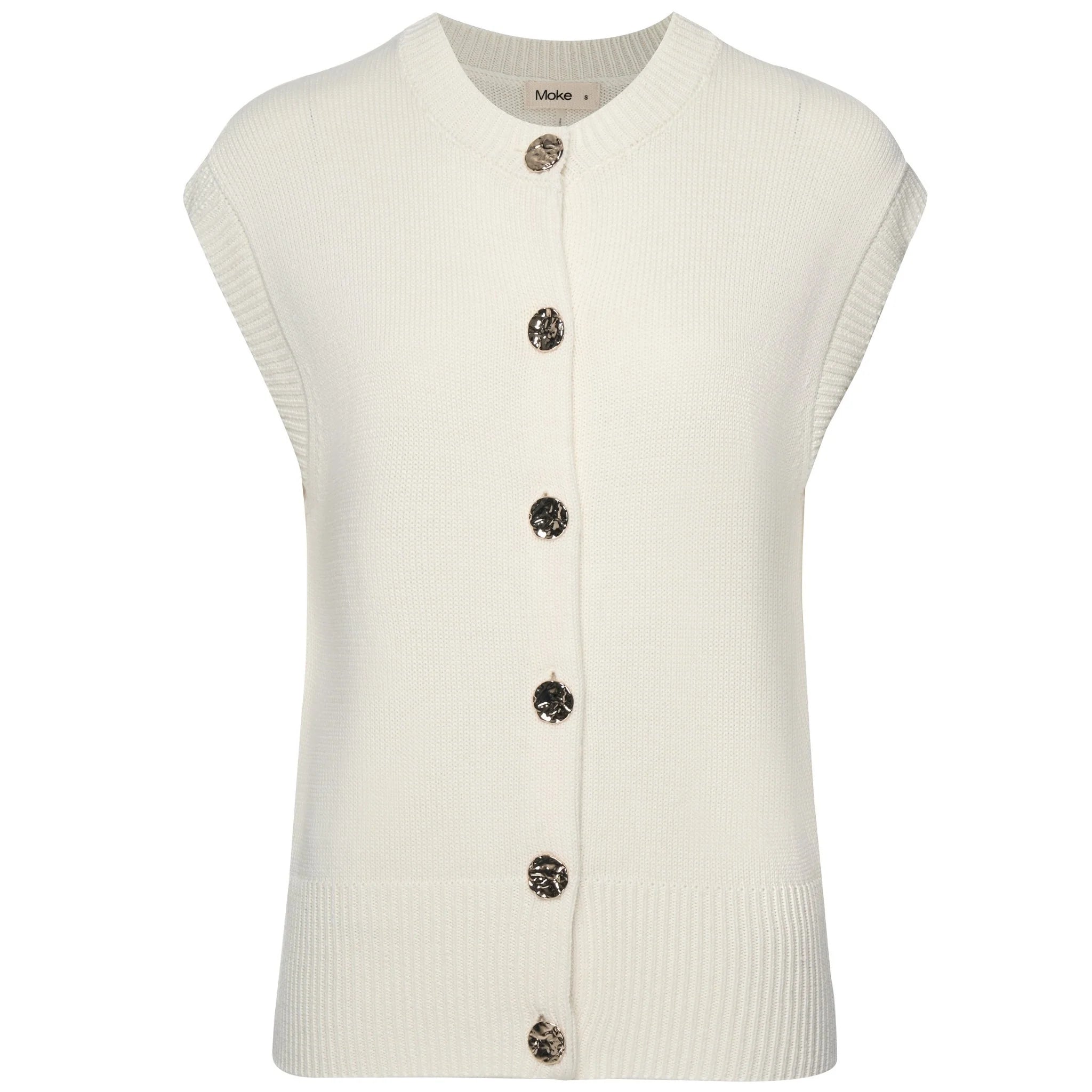 MOKE - CHLOE WOMEN'S KNIT VEST - PEARL