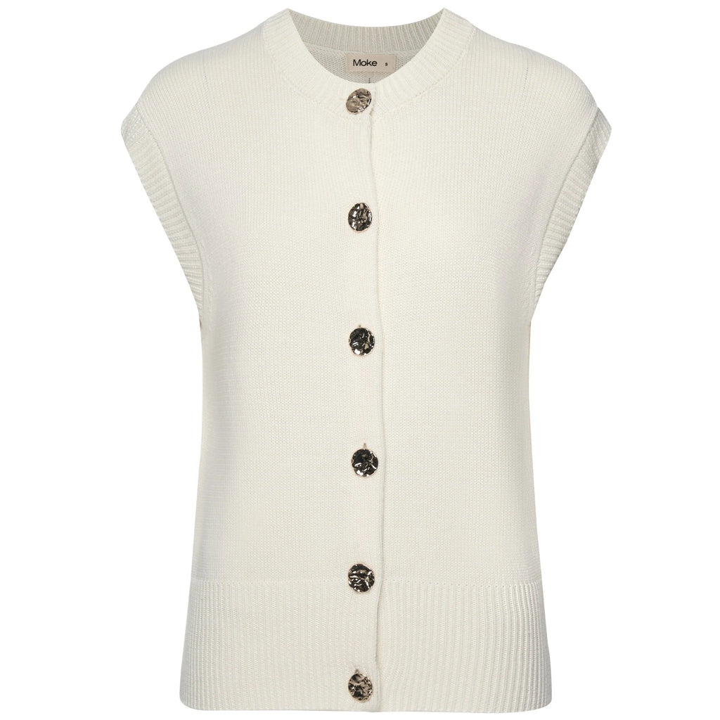 MOKE - CHLOE WOMEN'S KNIT VEST - PEARL