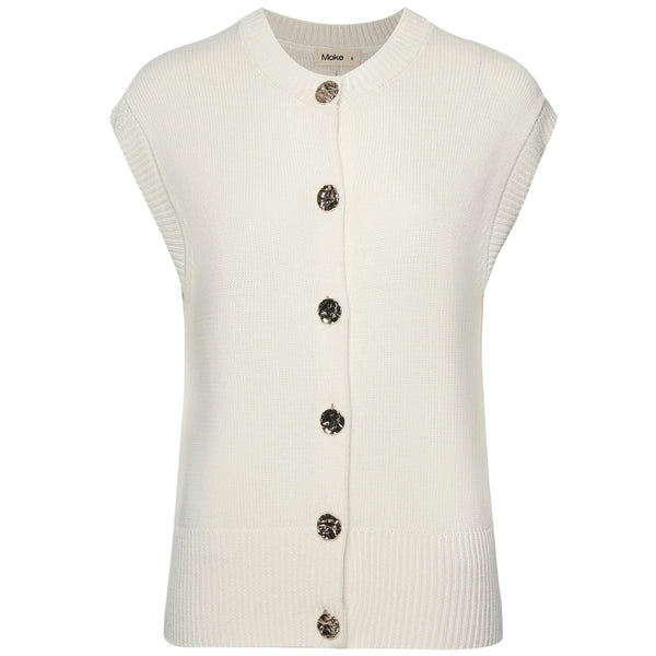 MOKE - CHLOE WOMEN'S KNIT VEST - PEARL