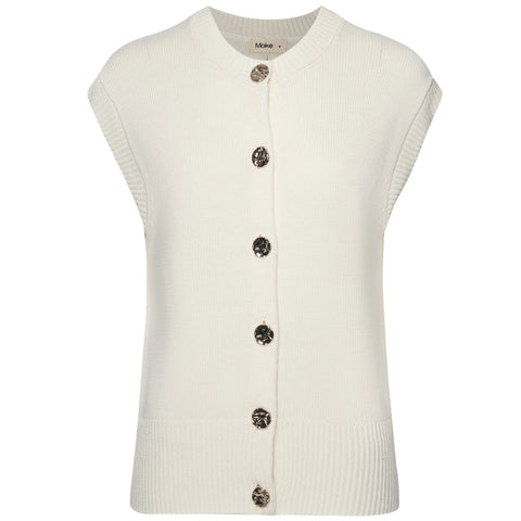 MOKE - CHLOE WOMEN'S KNIT VEST - PEARL