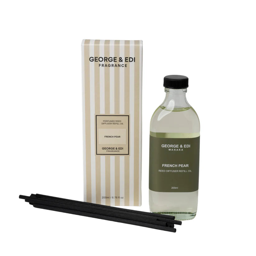 George & Edi - PERFUMED REED DIFFUSER REFILL OIL - FRENCH PEAR