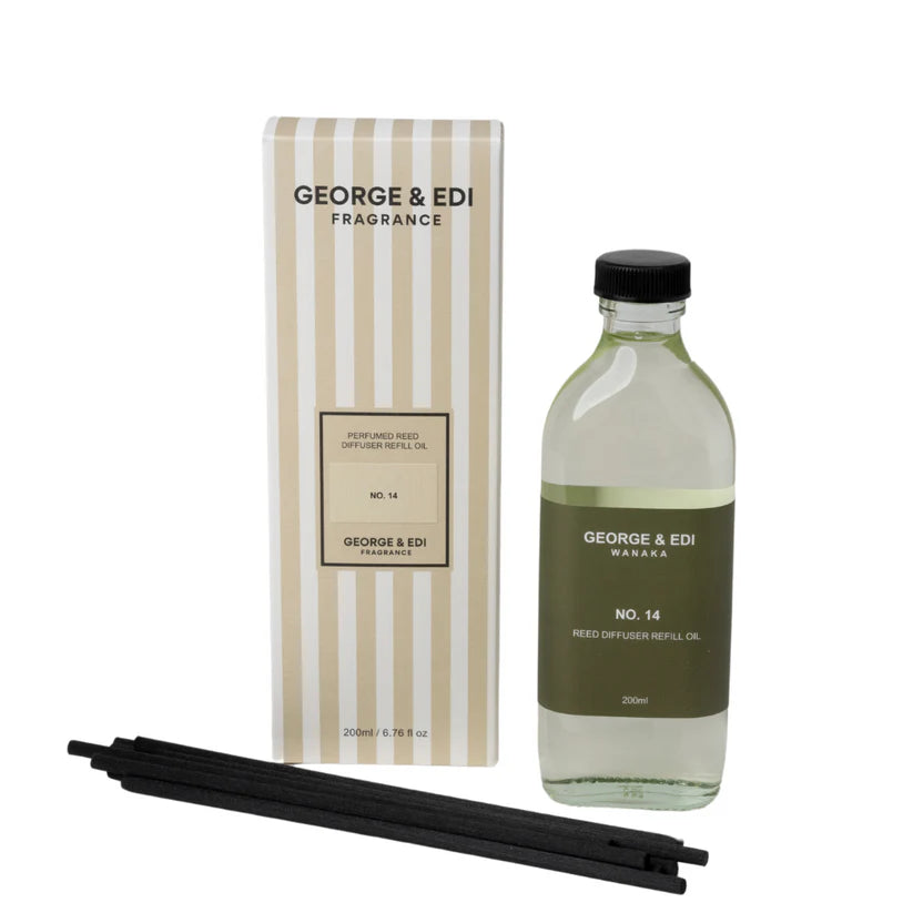 George & Edi - PERFUMED REED DIFFUSER REFILL OIL - NO 14 LAKE WANAKA