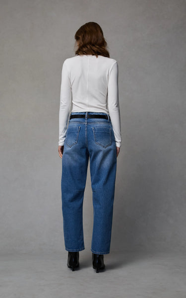 DRICOPER - DINA RODEO BLUE BARREL JEANS - RODEO BLUE
