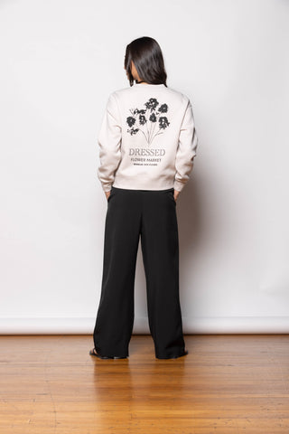 DRESSED - FLOWER MARKET SWEATSHIRT - BONE/BLACK