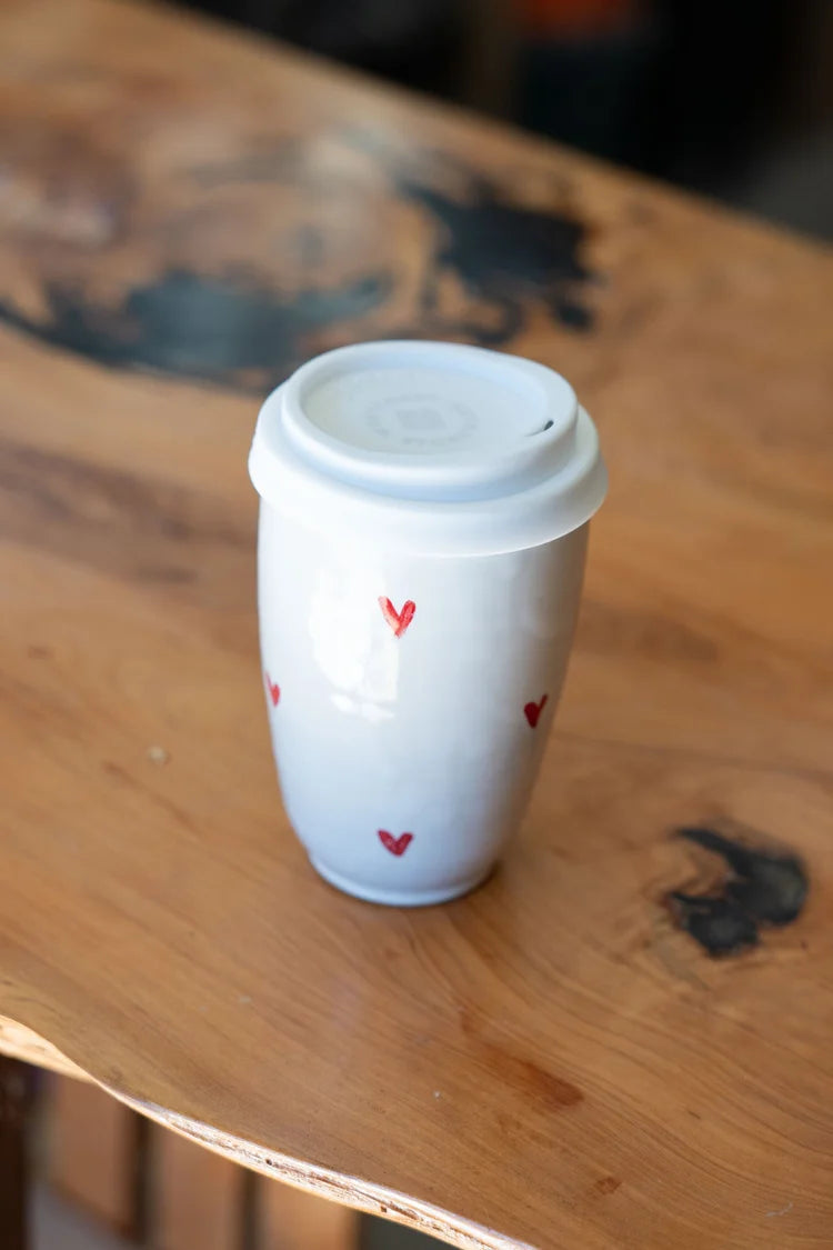 Westcoast Stoneware Reusable Travel Cup 12oz  LOVE CUP