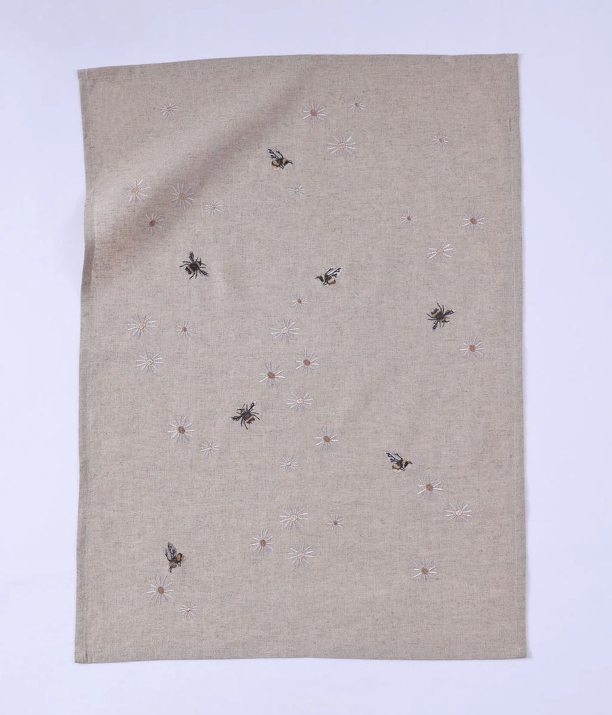 MM Linen DAISY BEE TEA TOWEL