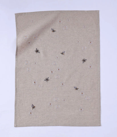 MM Linen DAISY BEE TEA TOWEL