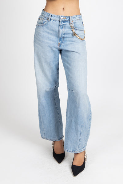 FEDERATION - RIGHT BARREL JEAN - WASHED BLUE