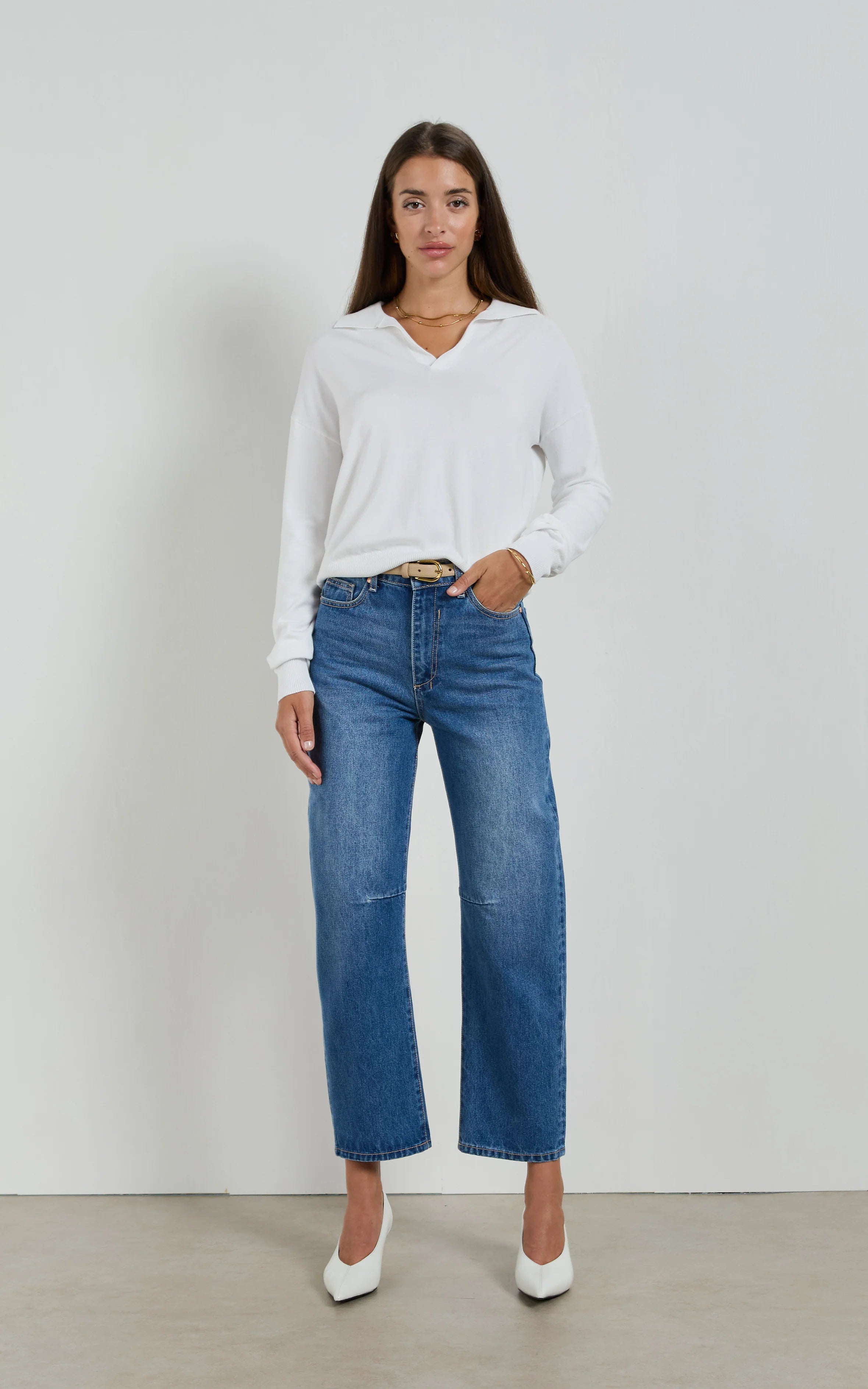 DRICOPER - DINA RODEO BLUE BARREL JEANS - RODEO BLUE