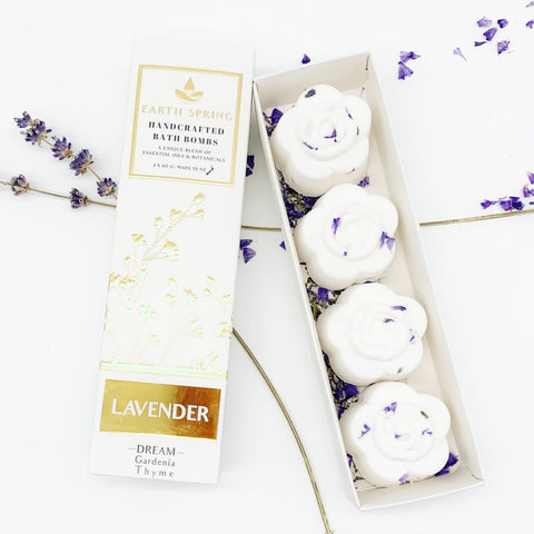 Earth Spring Bath Bombs - Lavender (Box of 4)